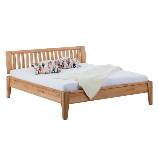 Massivholzbett LayaWOOD 140 x 200cm Massivholz Kernbuche, geölt Braun/Beige/Kernbuche Kernbuche