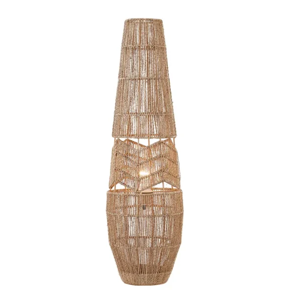 Stehleuchte Mosca Ø 25cm Braun/Braun Leinen E27