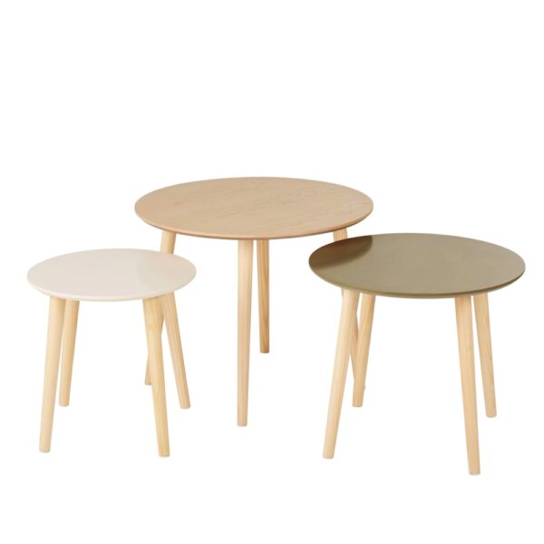 3er Set Couchtische im skandinavischen Stil