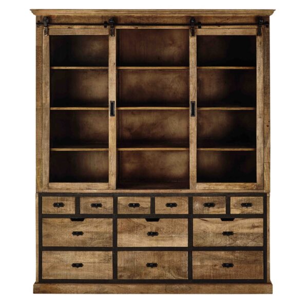 Schrank aus massivem Mangoholz, 189 cm