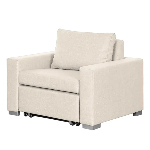 Schlafsessel Basic Beige/Creme Stoff Doran 110 x 90 x 90cm