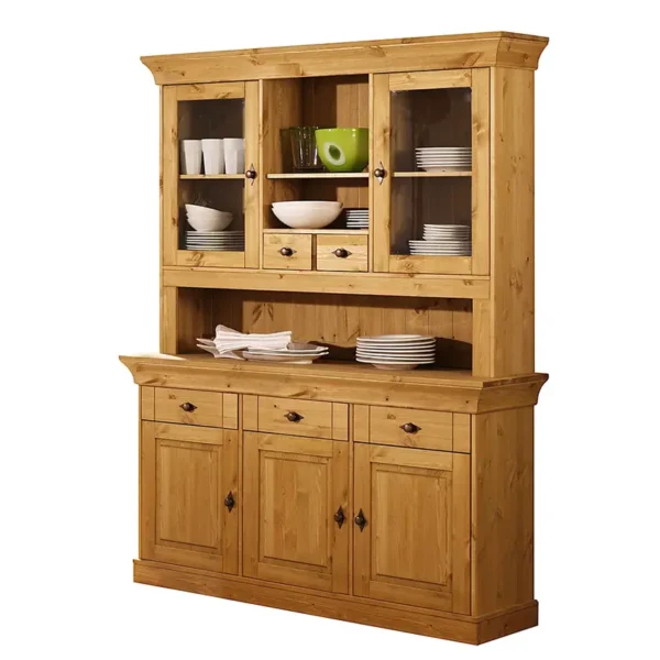 Buffet I 143 x 197 x 45cm Braun/Kiefer Laugenfarbig