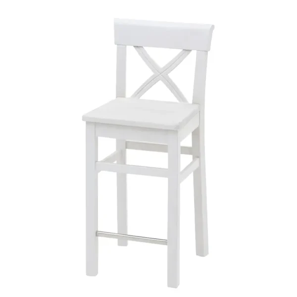 Barstuhl 96cm Kiefer Weiß