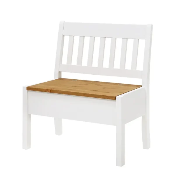 Sitzbank Boston I 83cm Braun/Weiß/Kiefer Weiß/Kiefer Laugenfarbig