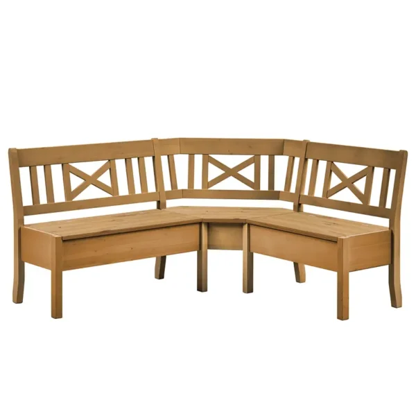 Eckbank 170 x 147cm Braun/Kiefer Laugenfarbig