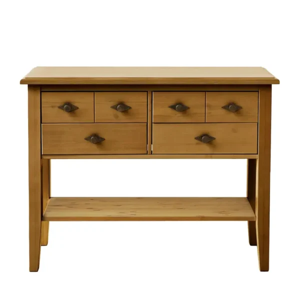 Konsolentisch I 102cm Braun/Kiefer Laugenfarbig