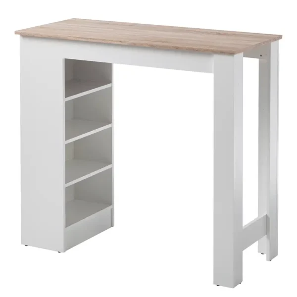 Bartisch Aranos 115 x 103 x 50cm Weiß/Beige/Weiß