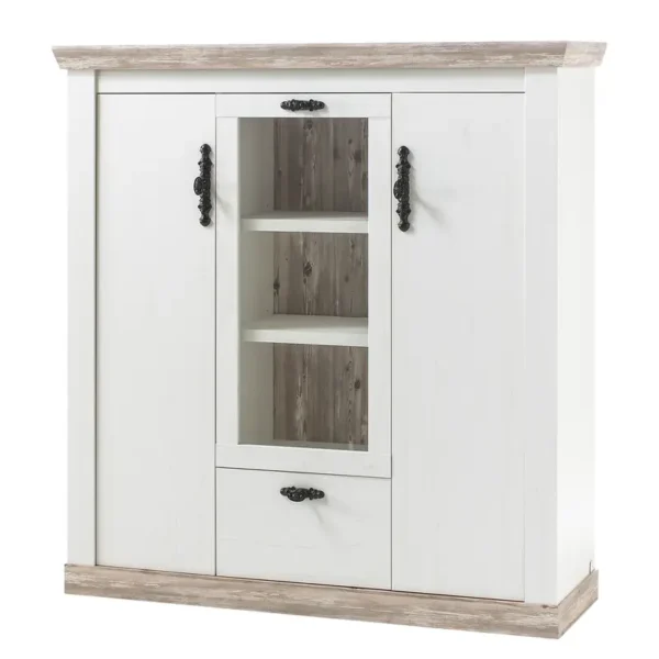 Highboard IV 140 x 146 x 44cm Weiß