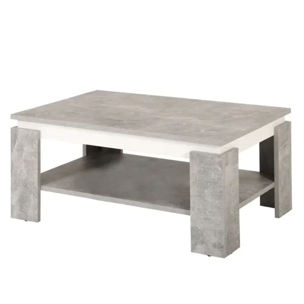 Couchtisch Paola 90 x 41 x 60cm Grau/Beton Dekor/Weiß