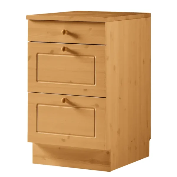 Massiver Unterschrank Typ C 50 x 85 x 60cm Braun/Kiefer Natur gebeizt & gewachst