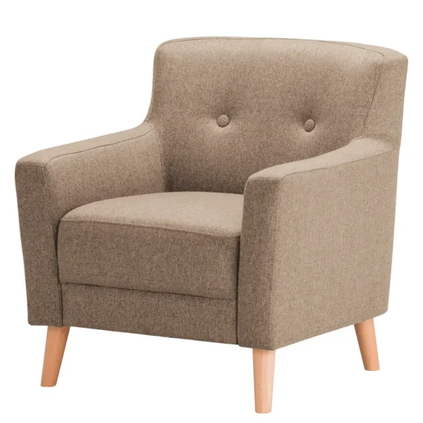 Sessel Bette I Braun/Beige/Cappuccino Webstoff 80 x 82 x 80cm