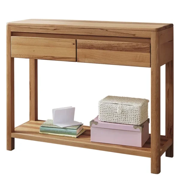 Konsolentisch 90 x 78 x 33cm Braun Kernbuche