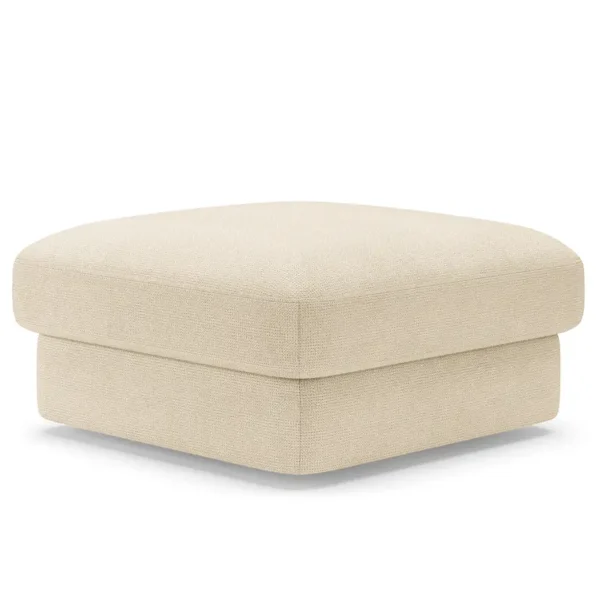Polsterhocker Small Beige/Creme Webstoff Palila Modern