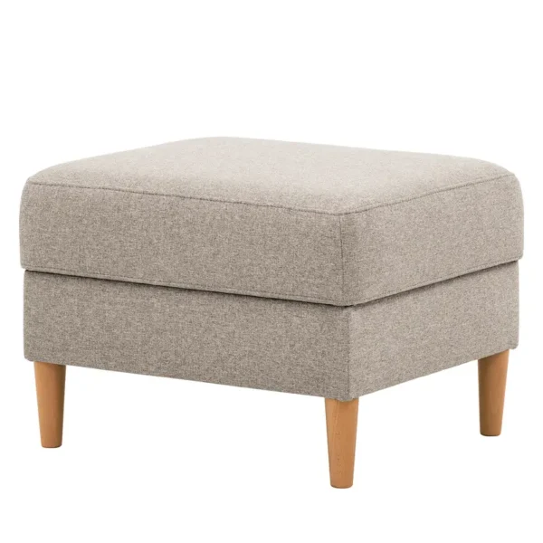 Polsterhocker Kaavi I 66 x 45 x 56cm Grau/Lichtgrau Webstoff Voer: Hellgrau