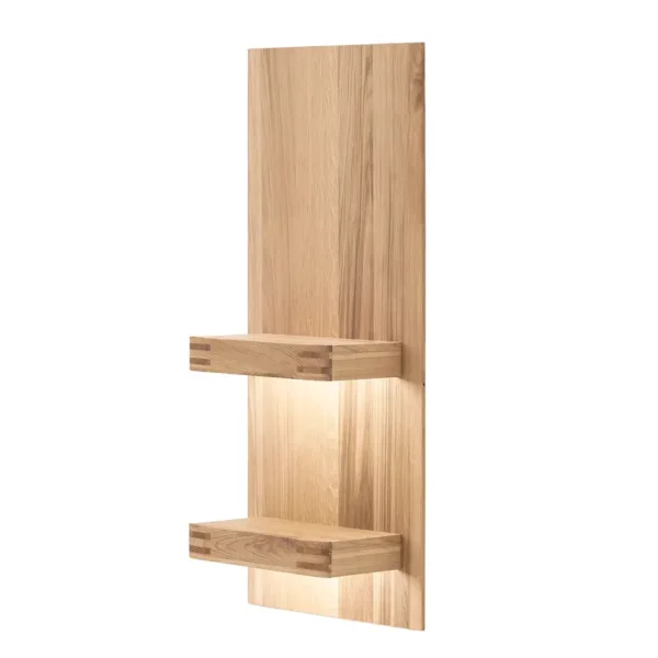 Hängeregal Spanplatte, furniert Braun 50 x 115 x 25cm