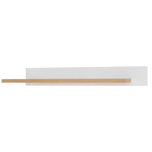Wandboard Spanplatte, beschichtet Weiß/Weiß 175 x 22 x 26cm