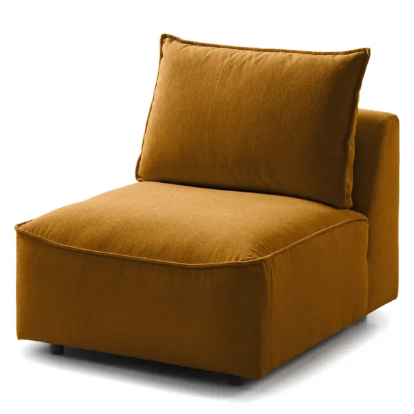 Modulsessel Gelb/Ocker Webstoff Saia 80 x 82 x 99cm ohne Armlehnen Modern