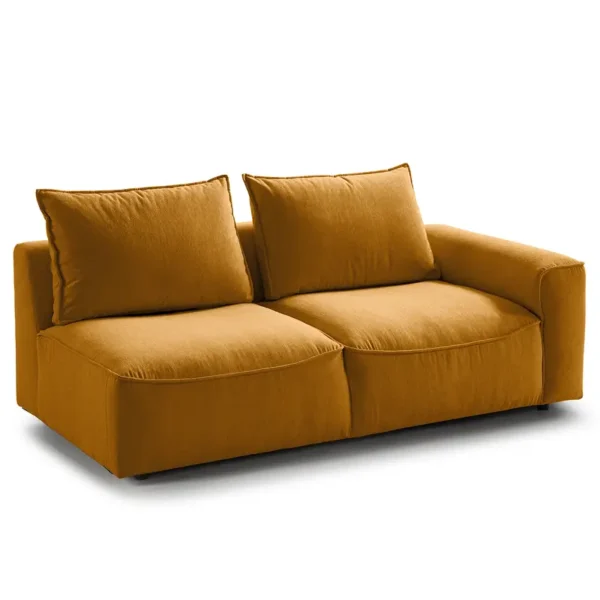 2,5-Sitzer Modulsofa Gelb/Ocker Webstoff Saia 184 x 82 x 99cm Armlehne davorstehend rechts Modern