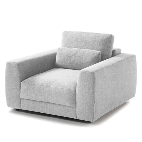 Sessel Grau/Hellgrau Webstoff Amila 116 x 80 x 117cm