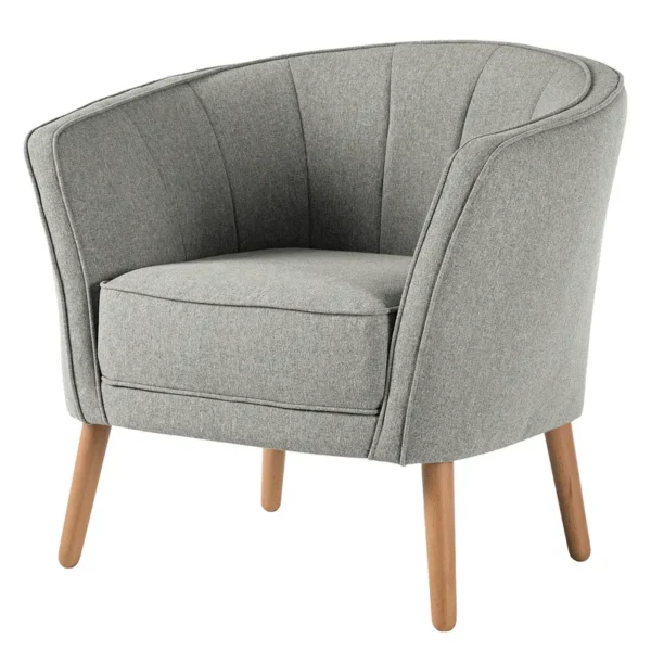 Sessel Tarco Grau Webstoff Voer 85 x 79 x 72cm