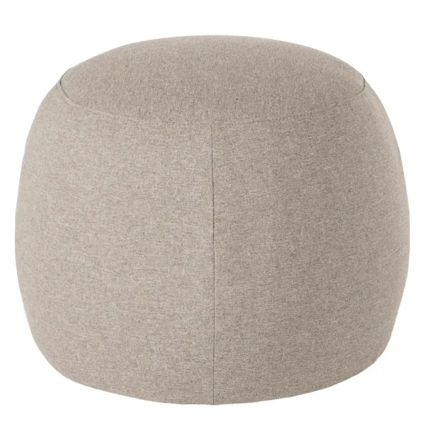 Polsterhocker LOVELOCK 59 x 45 x 59cm Beige Webstoff Voer: Hellgrau