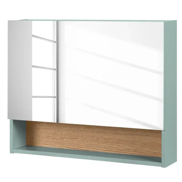Spiegelschrank 80 x 65 x 15cm Grün/Mint