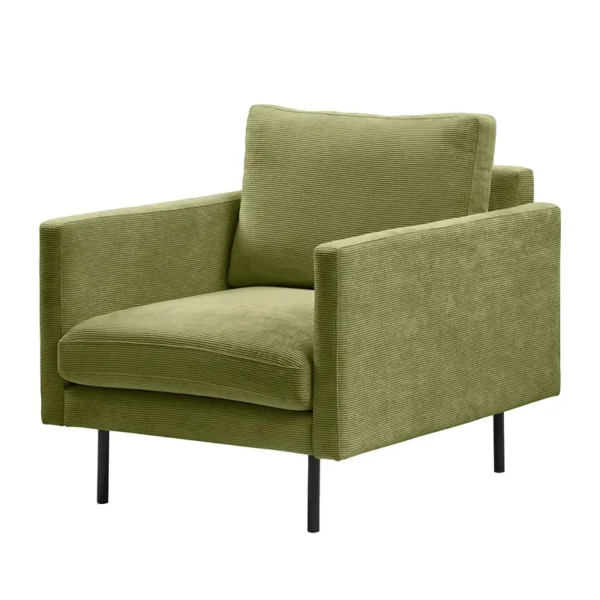 Sessel Grün Cordstoff Licia 80 x 82 x 94cm
