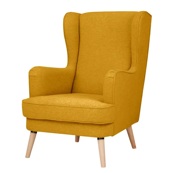 Ohrensessel Limeri Gelb/Senfgelb Filz Blix ohne Hocker 73 x 107 x 96cm