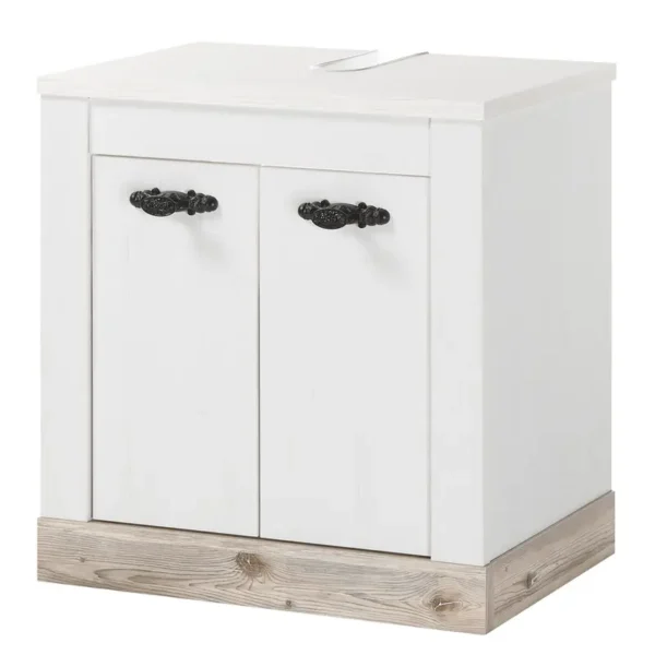 Waschbeckenunterschrank 60 x 63 x 46cm Weiß