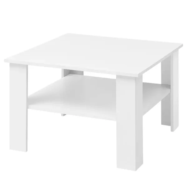 Couchtisch Stam 60 x 42 x 60cm Weiß/Weiß