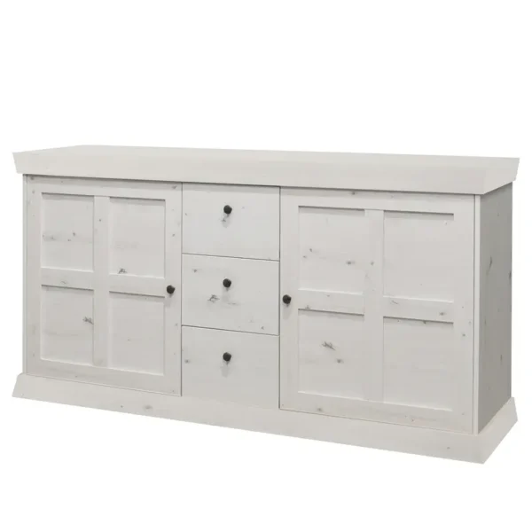 Sideboard Maiossa I 167 x 86 x 44cm Weiß/Pinie Weiß Dekor
