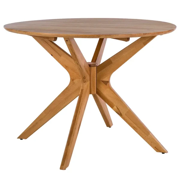 Massiver Esstisch Ø 105cm Braun/Buche