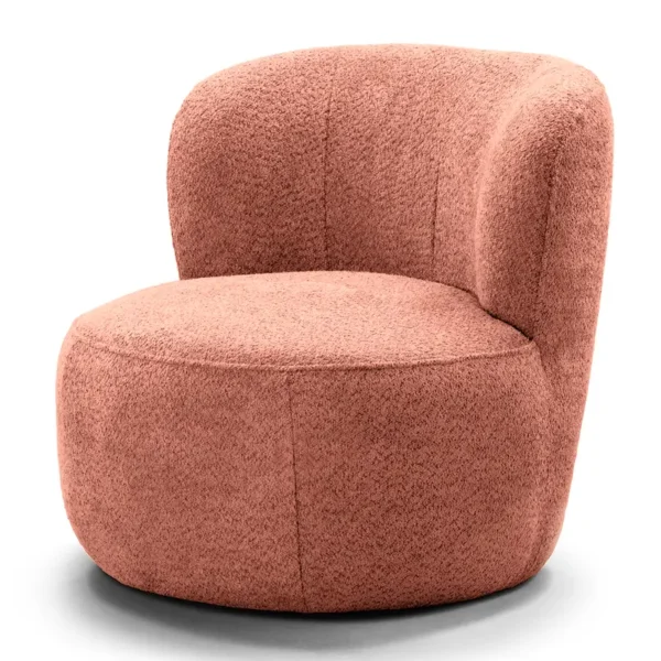 Sessel LOVELOCK Pink/Sand Bouclé Stoff Cady 78 x 75 x 84cm