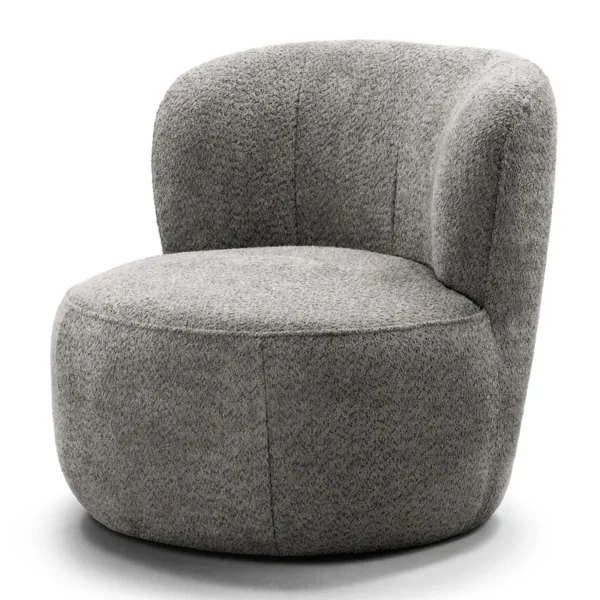Sessel LOVELOCK Grau/Grau Bouclé Stoff Cady 78 x 75 x 84cm