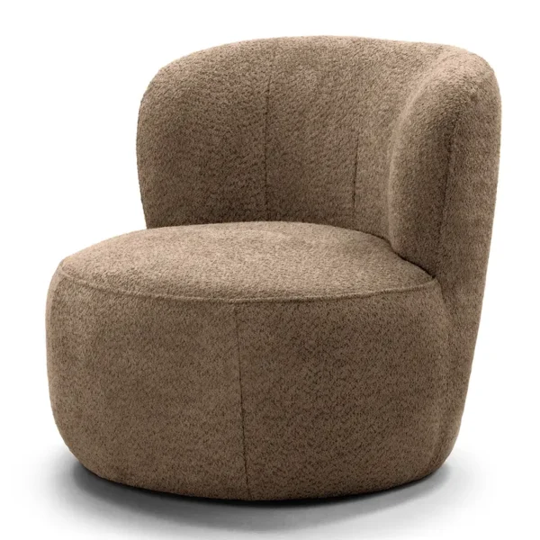 Sessel LOVELOCK Braun/Hellbraun Bouclé Stoff Cady 78 x 75 x 84cm