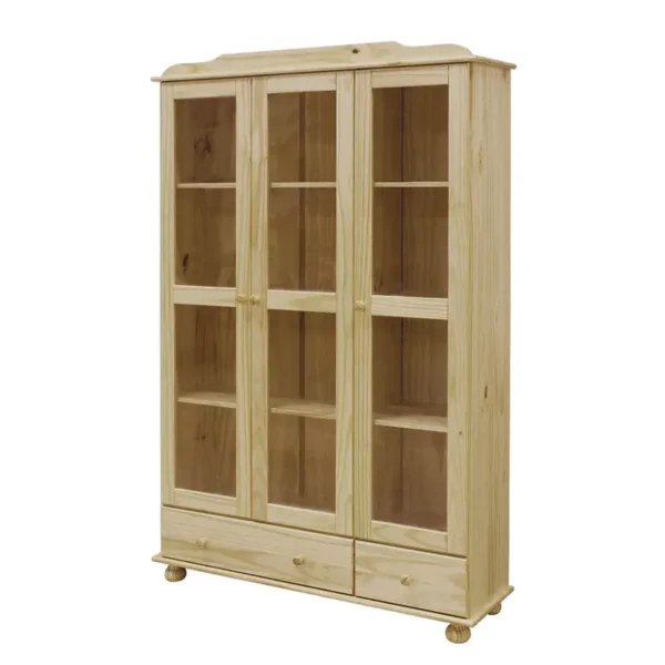 Vitrinenschrank Wuppertal 126 x 189 x 35cm Braun