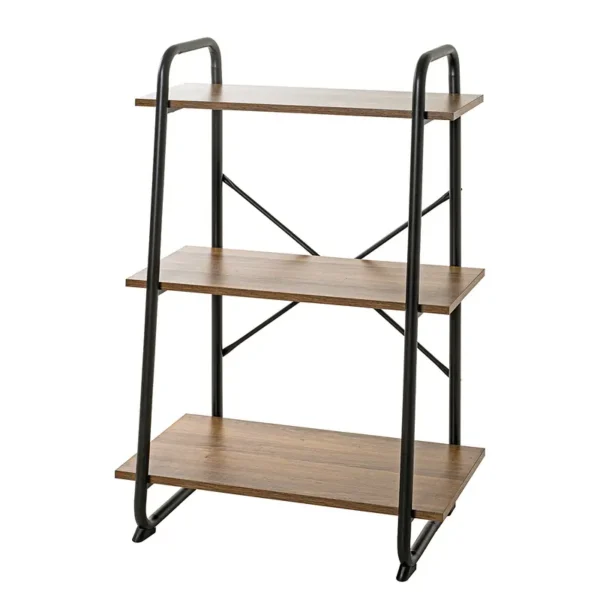 Regal Trescott Böden: Spanplatte, beschichtet Gestell: Metall, lackiert Schwarz/Braun 93cm
