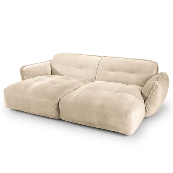Bigsofa Lascari Beige Chenille Glesni 285 x 87 x 184cm Modern