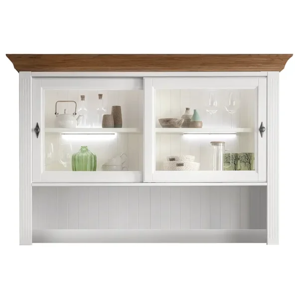 Massiver Buffetaufsatz 160 x 108 x 36cm Weiß