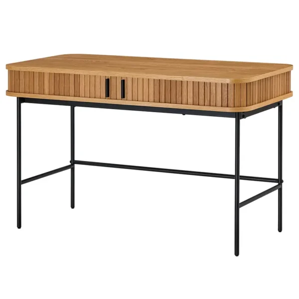 Schreibtisch 120 x 76 x 60cm Braun/Beige/Eiche