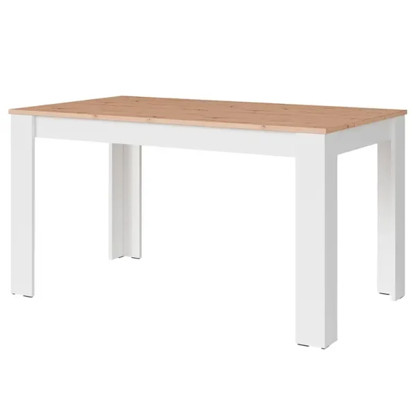 Esstisch Cotillo 120cm Braun/Weiß/Eiche Artisan Dekor/Weiß