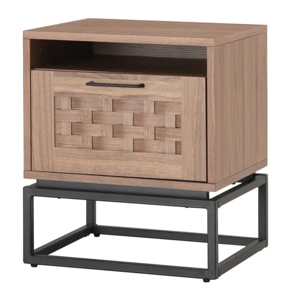 Nachtkommode 48 x 55 x 40cm Braun/Pappel Dunkel