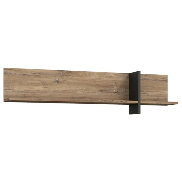 Wandboard Spanplatte, foliert Schwarz/Braun 160 x 39 x 22cm