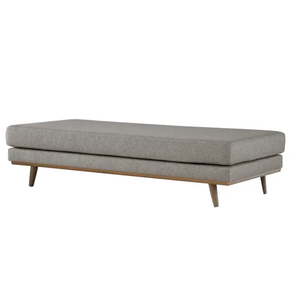Hockerbank 180 x 43 x 81cm Braun/Braungrau Webstoff Lark: Braungrau