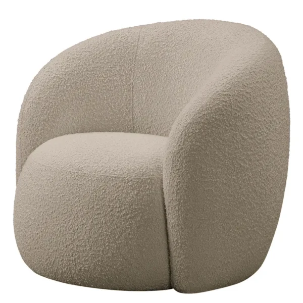 Sessel OSANE Weiß Bouclé Stoff Panju 92 x 89 x 72cm