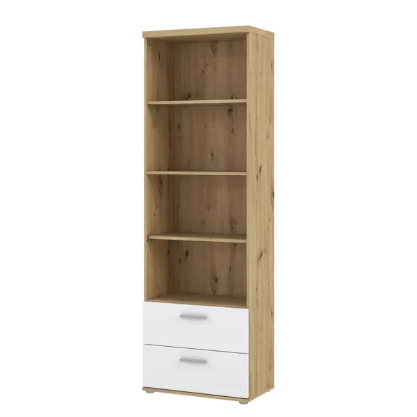 Regal 60 cm Spanplatte, foliert Braun/Weiß 60 x 189 x 35cm