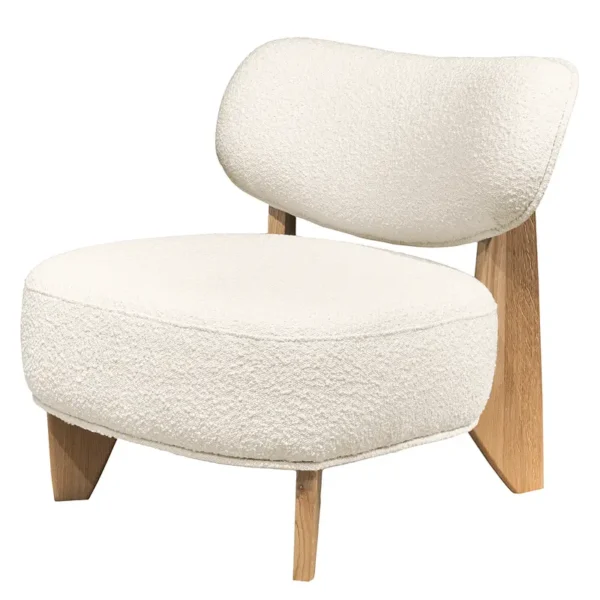 Sessel SOMATE Beige/Beige Bouclé Stoff Asta 70 x 72 x 79cm