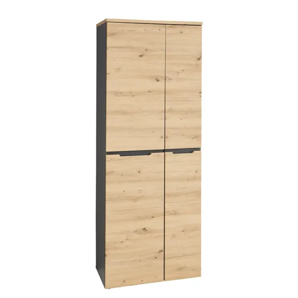 Aktenschrank 75cm Braun/Grau/Eiche Artisan Dekor/Anthrazit