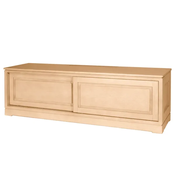 TV-Lowboard Glatt Pinie Massiv, gebürstet Braun/Beige/Pinie Hell 166cm