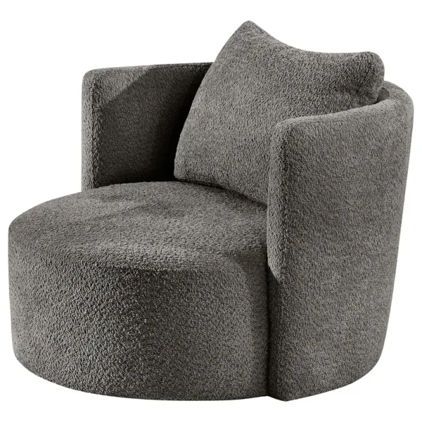XXL Sessel Timboan Grau/Anthrazit Bouclé Stoff Abby 95 x 77 x 95cm